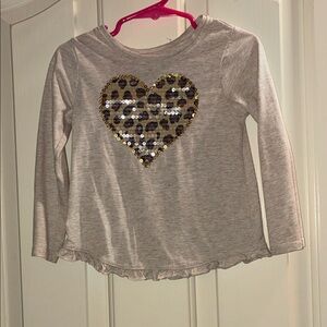 Garanimals Beige Long Sleeve with Sequin Heart